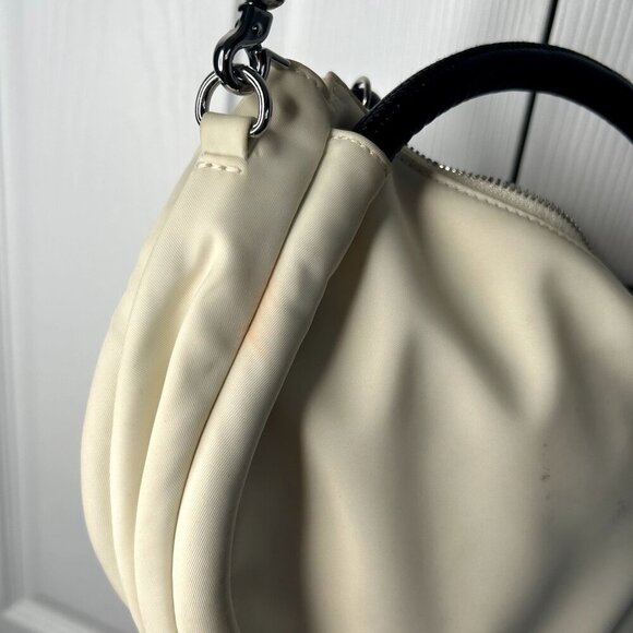 GANNI White Black Leather Knot Mini Shoulder Crossbody Bag - Picture 12 of 16